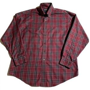 BROOKS BROTHERS Non Iron Red Tartan Plaid Shirt L